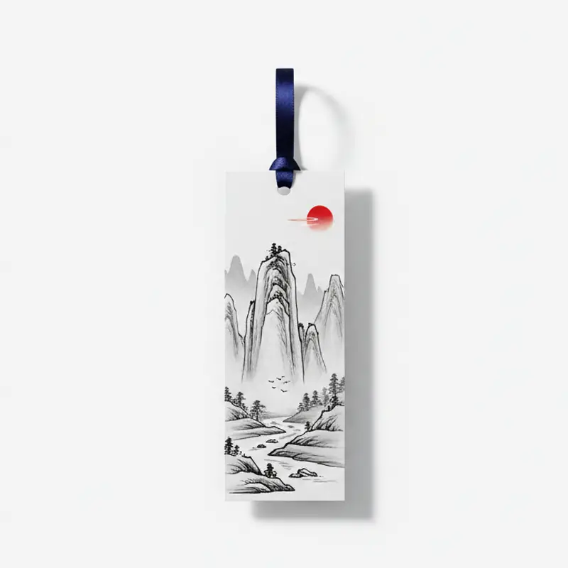Fan-shaped paper air freshener with peony floral artwork