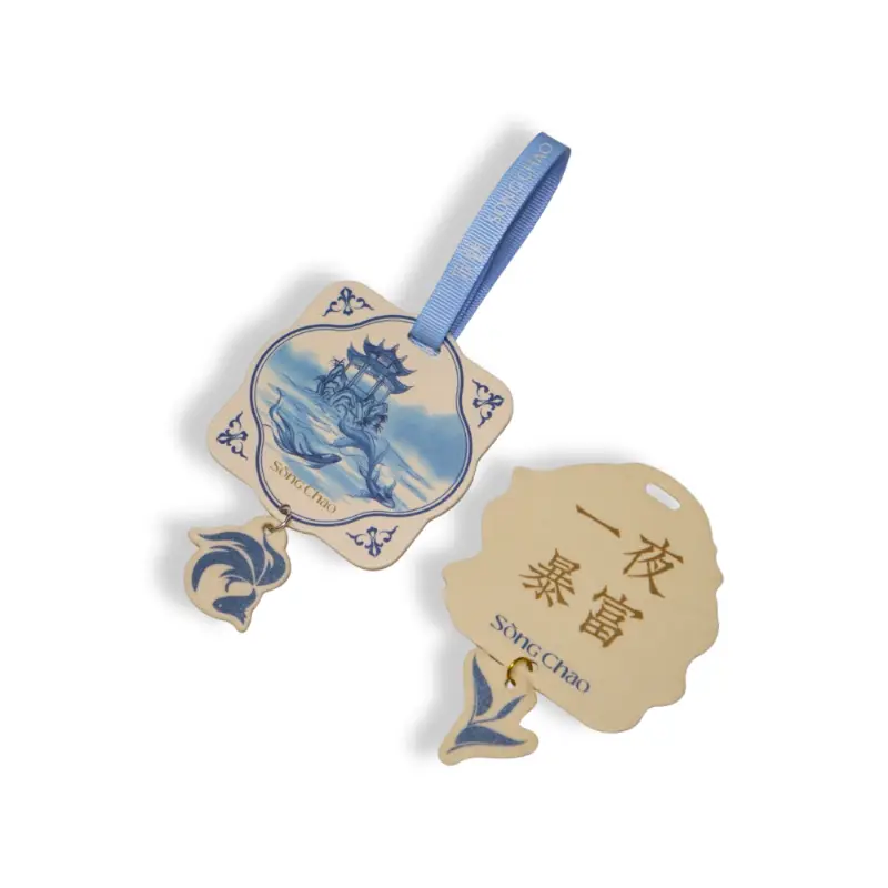 Blue porcelain Longjing tea paper air freshener