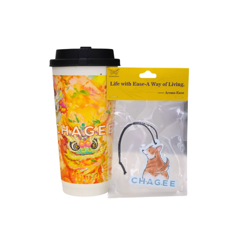CHAGEE milk tea–scented car air freshener with drink-themed design