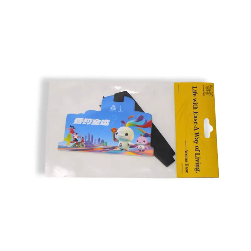 Custom shapes paper air fresheners with emboss and deboss