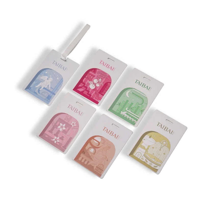 Collection of six pastel illustration car air fresheners in assorted fruity and lemon citrus scents