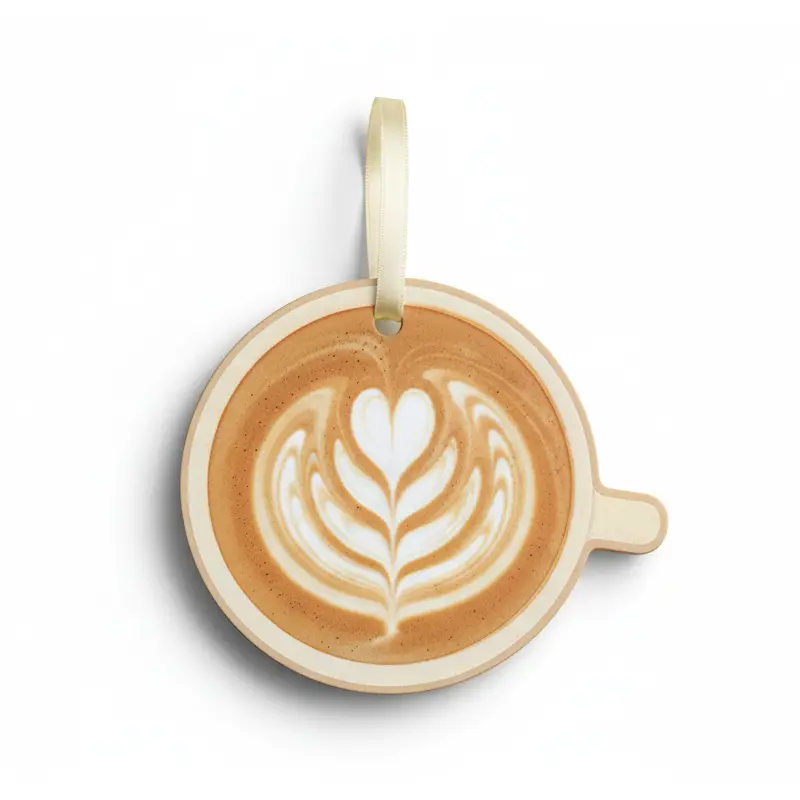 Latte art cup shaped paper air freshener for car and home use