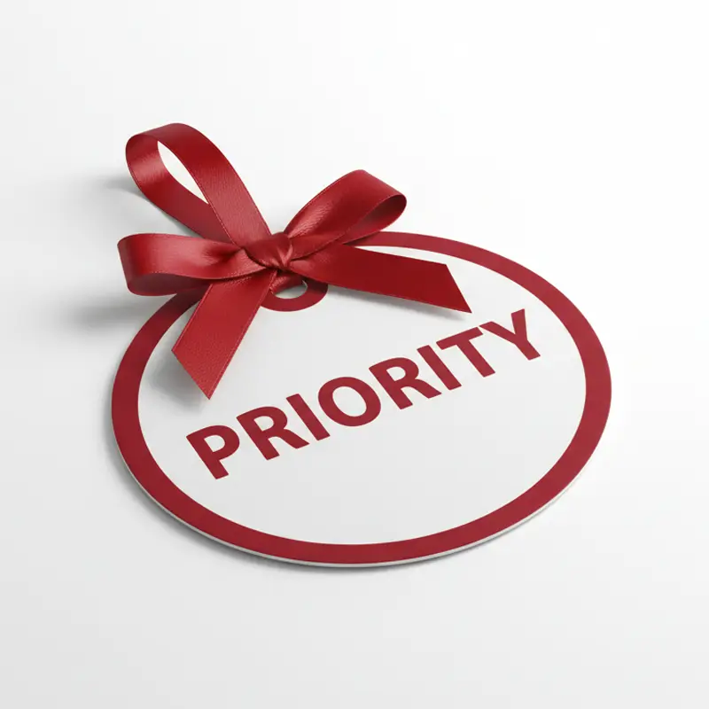 Square priority office freshener placed with office supplies