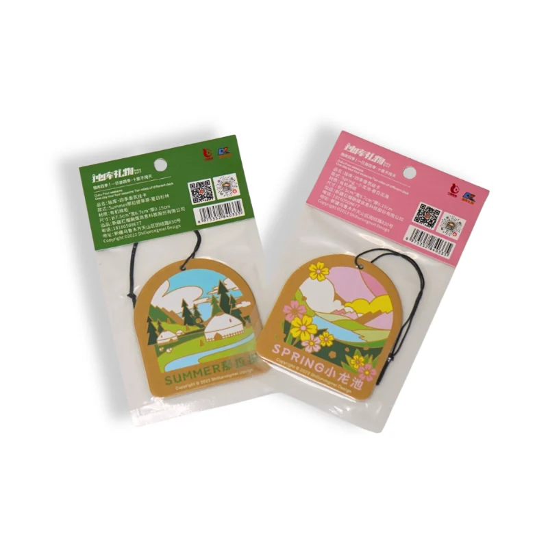 Tourism souvenir air freshener retail packaging