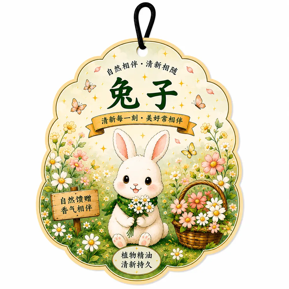 かわいいウサギ吊り下げ用エアフレッシュナー