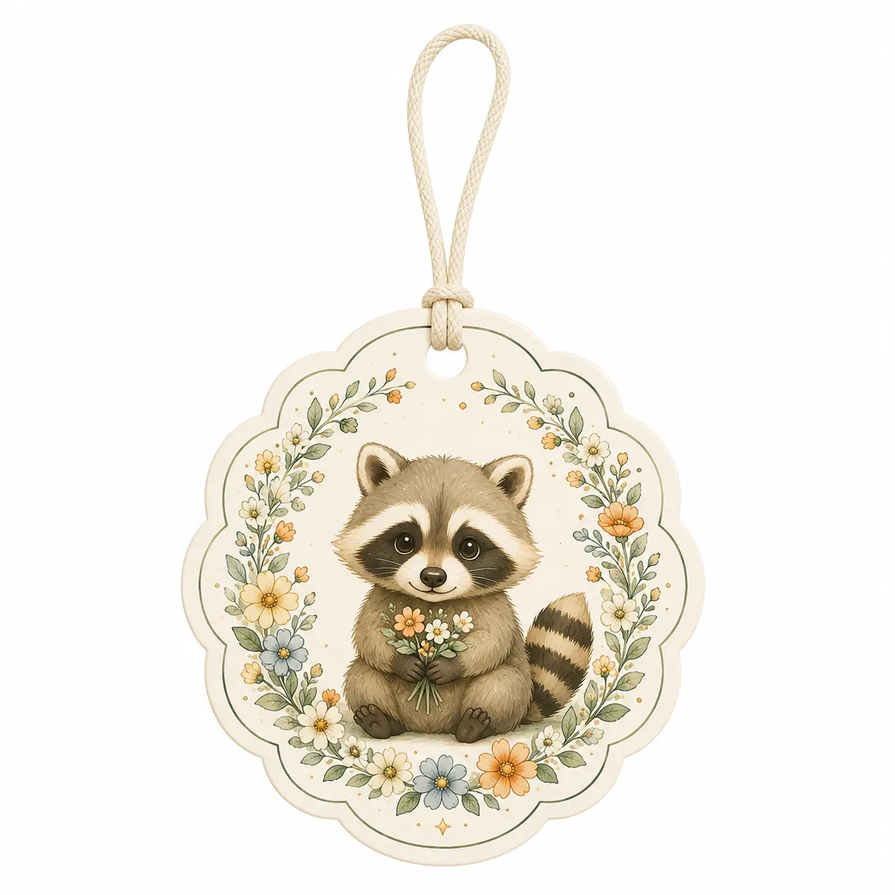 かわいいアライグマの吊り下げ用芳香剤