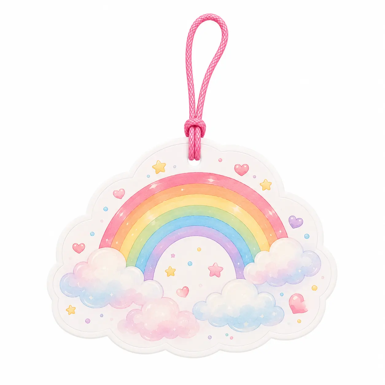 かわいい虹色の雲の吊り下げエアフレッシュナー