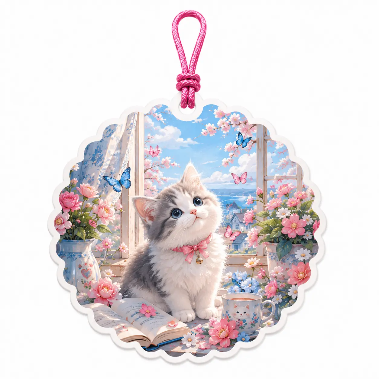 かわいい子猫の吊り下げ式エアフレッシュナー