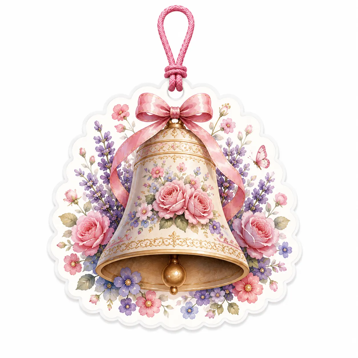 ロマンチックなフローラルベル吊り下げ式芳香剤